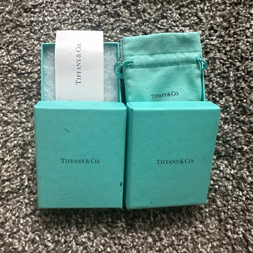 Tiffany and Co. jewelry boxes with pouch